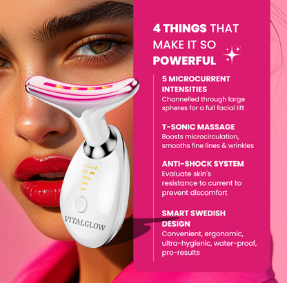 VitalGlow's 5-in-1 One Ultra Sonic Skincare Massager