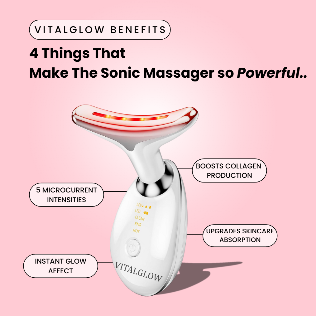 VitalGlow's 5-in-1 One Ultra Sonic Skincare Massager